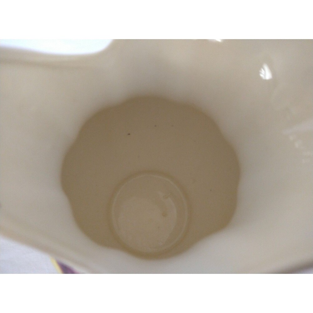 Small Hand Painted Signed Floral Pitcher and Bowl Set 1976 Violets Collectable - Picture 16 of 16